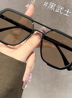 超轻飞行员多边大框眼镜男可配有度数感光变色防紫外线偏光墨镜潮