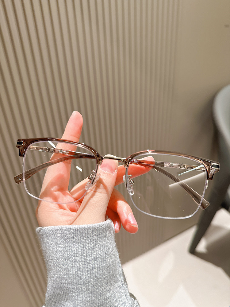 新款潮眉毛方框眼镜商务男士防蓝光眼镜近视可配度数眼镜2242