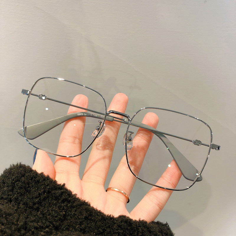 兴语 银蓝大方框近视眼镜女可配度数男眼睛框镜架韩版潮5983