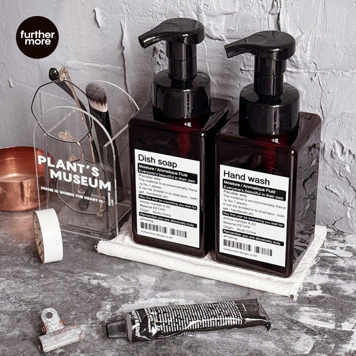 ins风北欧起泡瓶慕斯洗手液分装瓶按压式空瓶子塑料酒店可定制