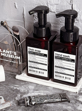 ins风北欧起泡瓶慕斯洗手液分装瓶按压式空瓶子塑料酒店可定制