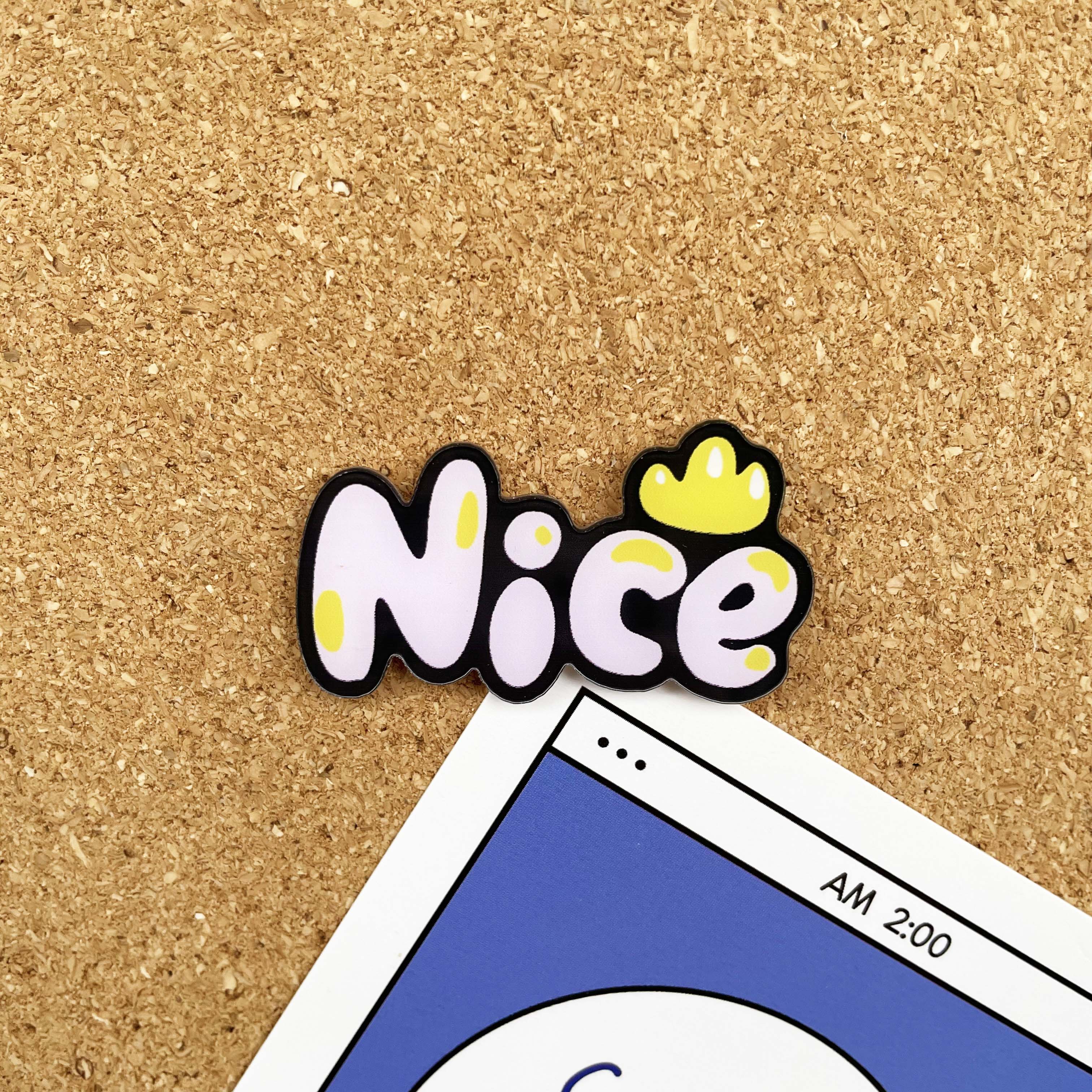 1个 nice 创意可爱文字图钉按钉 装饰毛毡板软木留言照片墙