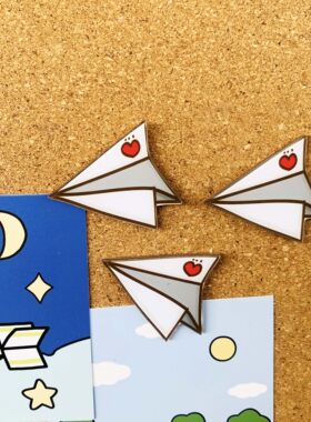 5个纸飞机图钉软木ins创意工字钉