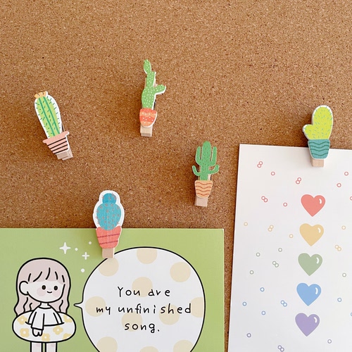 5个仙人掌网红ins不伤留言图钉