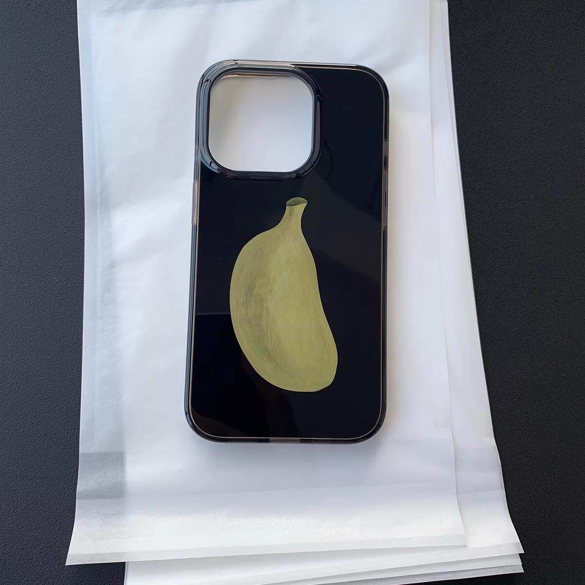 ins高级感香蕉适用Pura70pro+华为mate60/50/40/30pro手机壳p60pro/nova12/11/10玻璃壳p50/p40女荣耀200/100