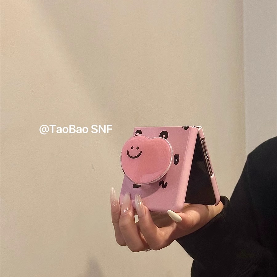 ins黑粉字母P50 Pocket适用华为Pocket2手机壳星三Zflip6/5/4/3/2/1折叠三星W24Flip进口菲林壳指环W23Flip女
