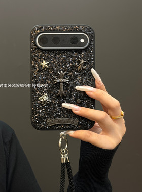 ins立体潮牌十字架适用华为puraxview手机壳新款阔直板Pura X View防摔保护套全包手链男女款个性高级感