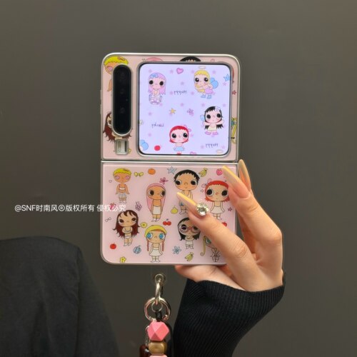 ins水果小玉女集合适用Pura X华为Pocket 2手机壳小米MIXFlip2折叠FindN3Flip可爱三星Zflip7/6/5钢化玻璃女