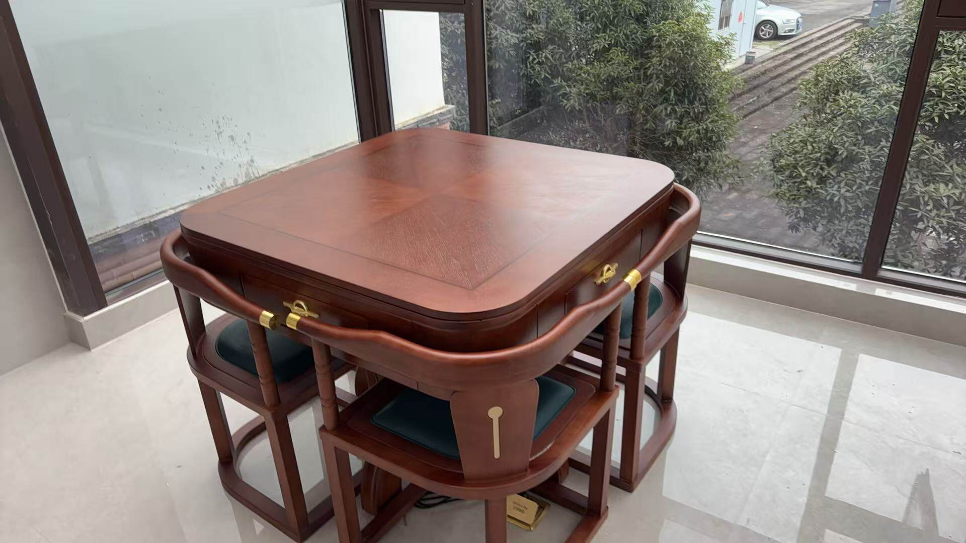 新中式高端实木麻将桌麻将机全自动家用餐桌两用四口机家庭酒店