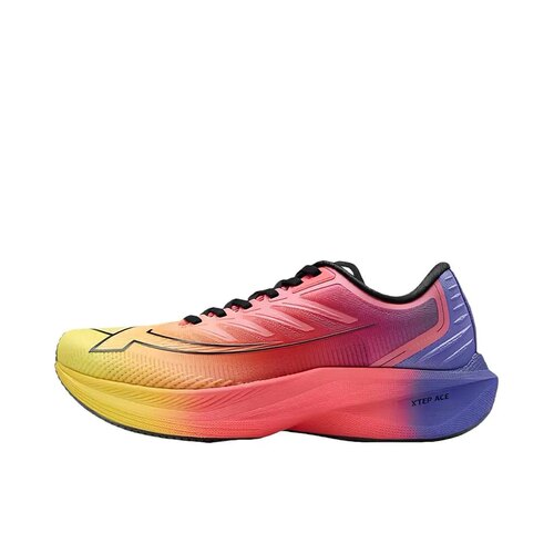 特步一体成型1代减震耐磨877419110070荧光佛手黄/荧光山茶红