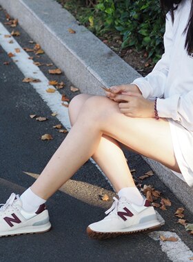 New Balance NB 574 复古 情侣足弓支撑 织物皮革 低帮跑步鞋