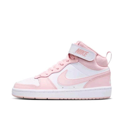 NikeCourt 舒适百搭 中帮 儿童板鞋 粉白 男女同款