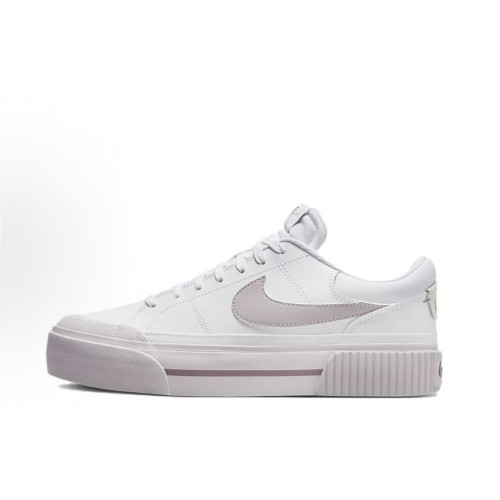 Nike Court Legacy Lift 舒适 板鞋 女款 白粉色DM7590-105
