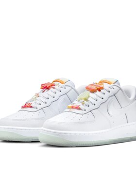 耐克Nike Air Force 1空军一号轻便板鞋女款白色/橙色I远仓