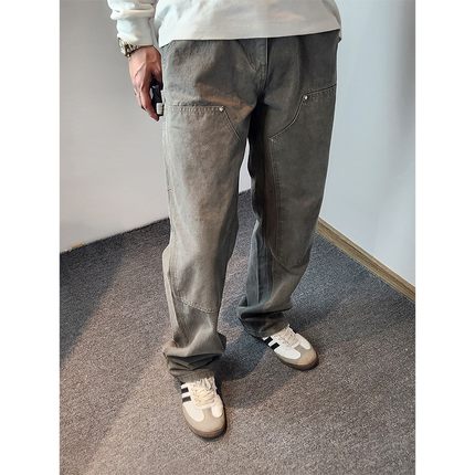 【清仓】重磅！B01 B136帆布水洗卡家平替直筒宽松伐木裤工装裤