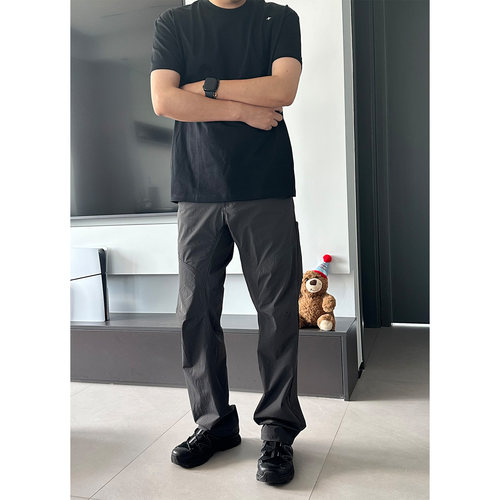 茑家平替直筒工装弯刀裤