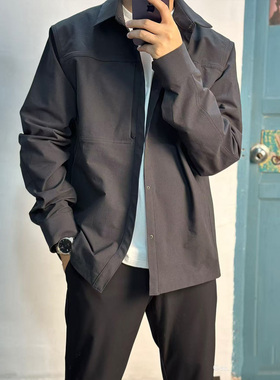 春季茑家平替锦氨四面弹Cronin衬衫外套 户外3D剪裁宽松防水夹克