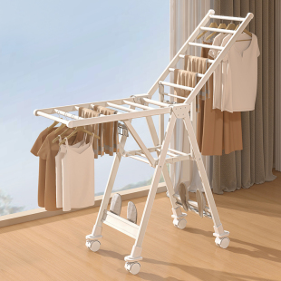 盼盼折叠晾衣架落地卧室内家用阳台凉衣架铝合金升降晒被子神器