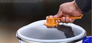 电炒锅32CM直径真空锅盖白色