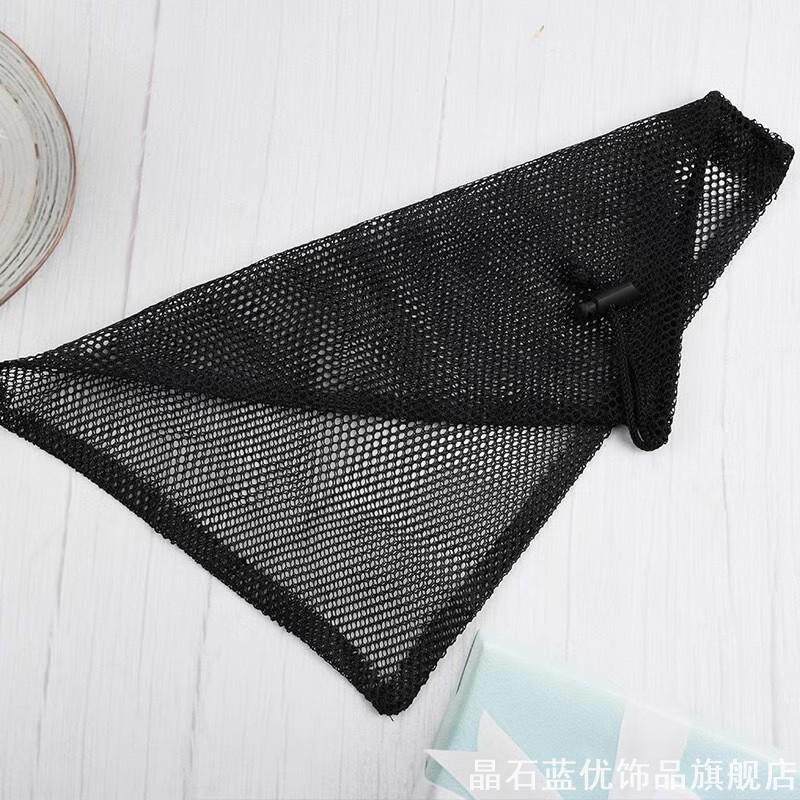 涤纶大容量网眼网格袋网袋泳衣抽绳袋子收缩过滤网儿童透气拼接