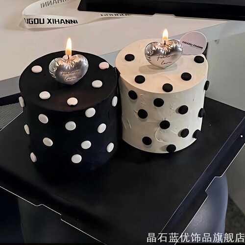 韩系小黑裙蝴蝶结蛋糕配件小猫玩偶翻糖插件生日蛋糕氛围感装饰