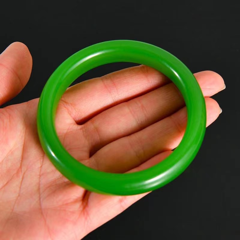 仿真道具玉镯子青玉假仿玉手镯复古汉服配饰品叮当镯仿红玛瑙镯子