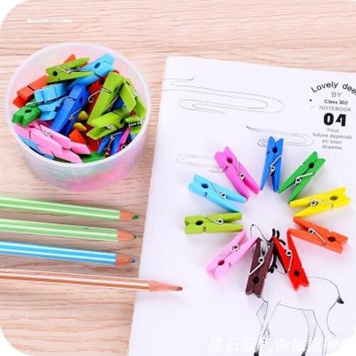 彩色木夹子儿童幼儿园手工diy