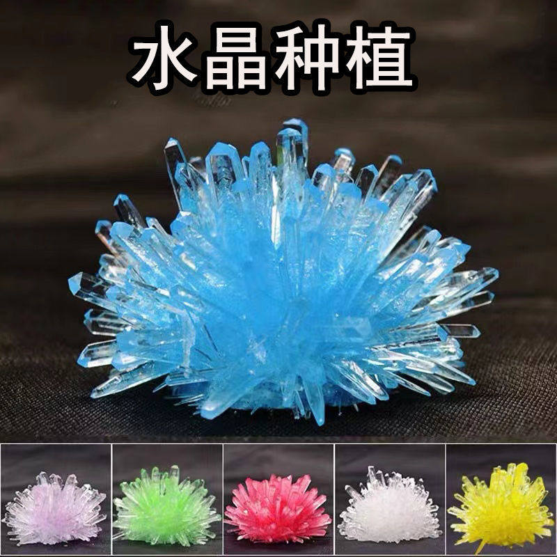 diy许愿精灵许愿晶灵种水晶种植许愿瓶生长水晶科教培养科学实验