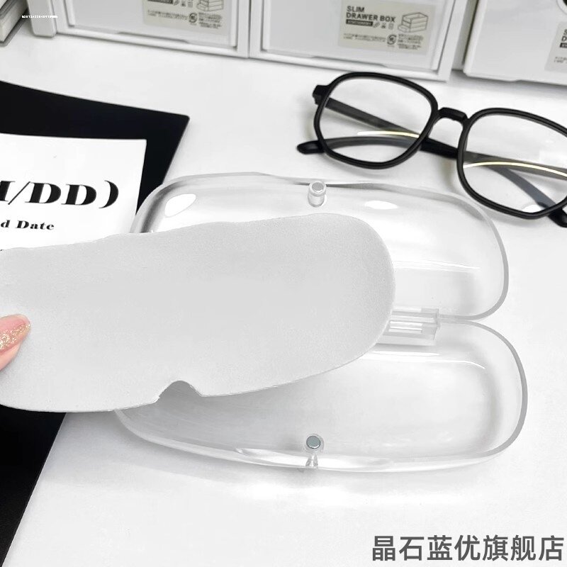 眼镜盒ins 便携防压少女透明文艺男生创意个性太阳眼睛墨镜收纳盒