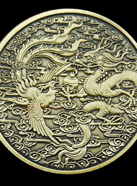 龙凤呈祥金银币婚礼创意