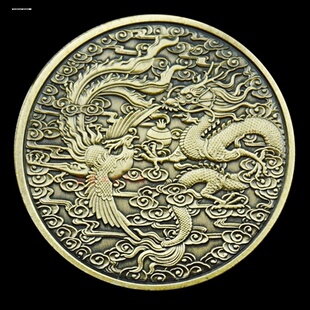 龙凤呈祥金银币婚礼创意礼品伴手礼纪念币生肖龙凤回礼爱情幸运币