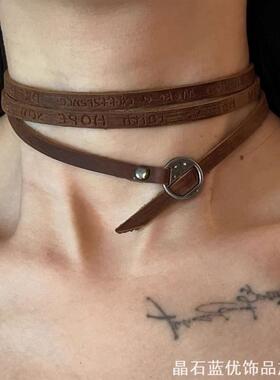 流浪废土系列小众复古choker项圈