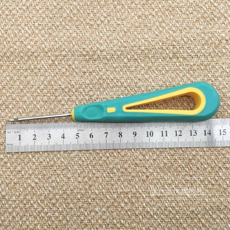 플라스틱 손잡이 실 따기 바늘 포인트 송곳 직선 바늘 드릴 척추 구멍 바늘 수제 가죽 도구 펀칭 작은 송곳