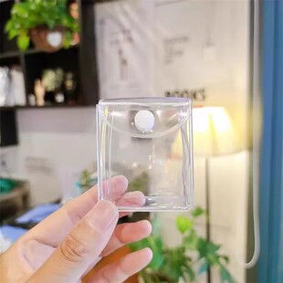 小包毛线小娃出展卡通小方糖娃包胶囊粘土照片可视适用防尘口红