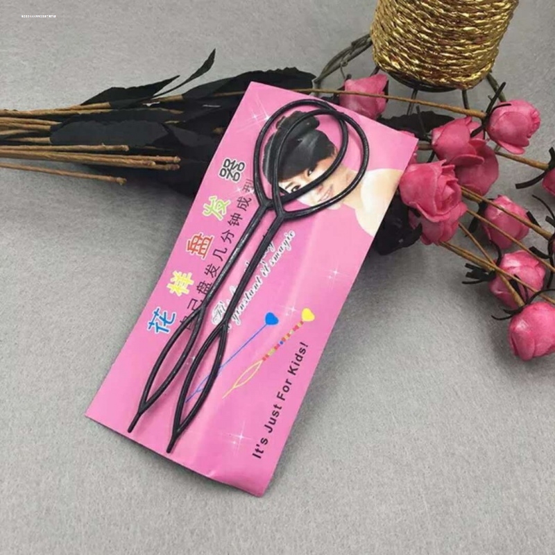 成人儿童扎发神器小号拉发针拉发器套装尖尾梳子花样盘发器穿发棒