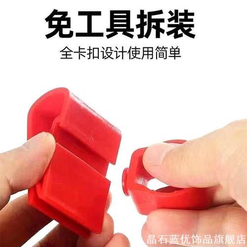 卡扣水族T8配件灯架管夹万向