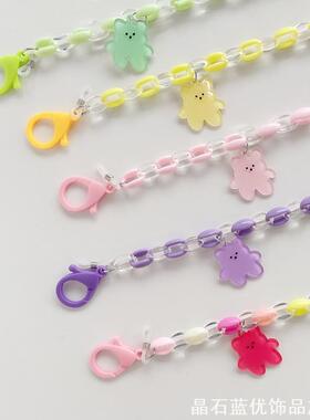 新款韩版简约卡通糖果色小熊