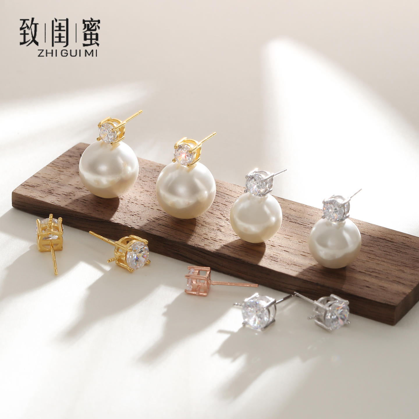 DIY珍珠纯银配件 18K金王妃款四爪耳钉空托配饰 手工制作耳环材料,饰品/流行首饰/时尚饰品新,银饰耳饰,淘宝优惠券,粉丝福利购,淘宝优惠卷