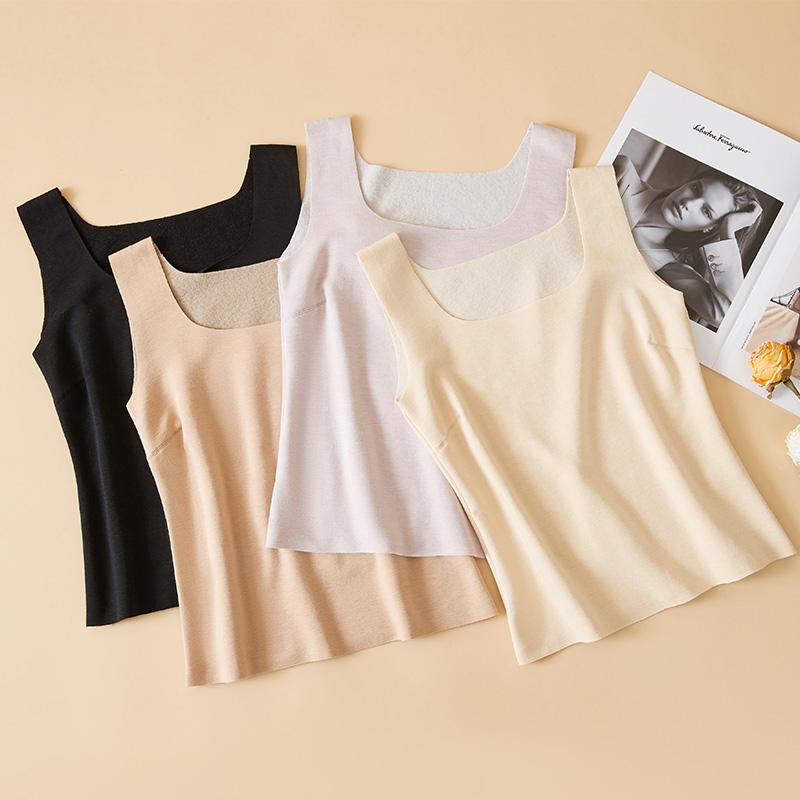 打底不臃肿加绒保暖单层一体背心