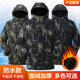迷彩棉服大衣男冬季 加绒加厚防寒军绿劳保大衣棉袄棉衣 中长款