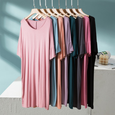 大码莫代尔睡裙女夏天清凉