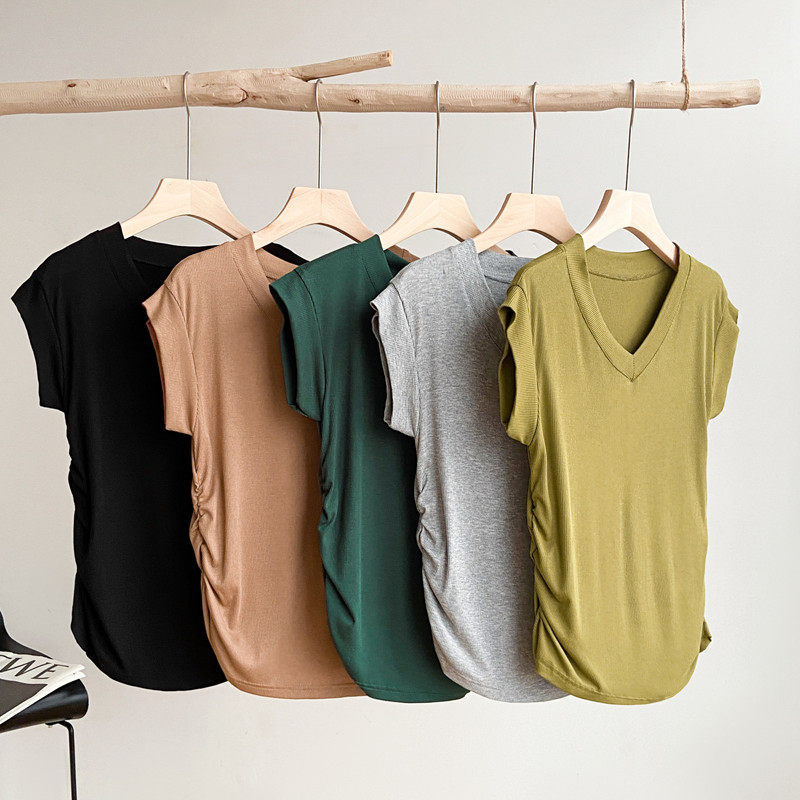 莫代尔外穿无袖T恤夏季薄