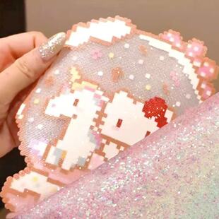 多色5003皮革格力利特粉色粗粉烫布烫拼豆烫豆布拼豆格利特闪布