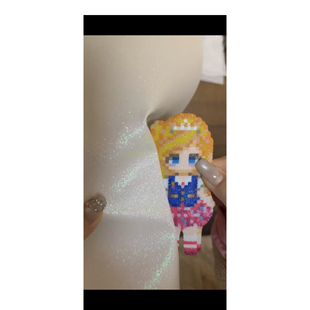 多色PU皮革格力利特粉色细粉细闪烫布烫拼豆烫豆布拼豆格利特闪布