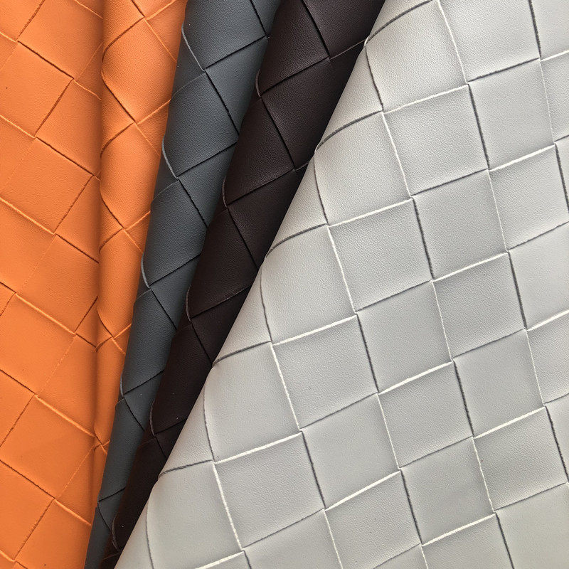复古加厚宽大斜编织纹7环保皮革皮料沙发座椅装饰背景墙硬包手工