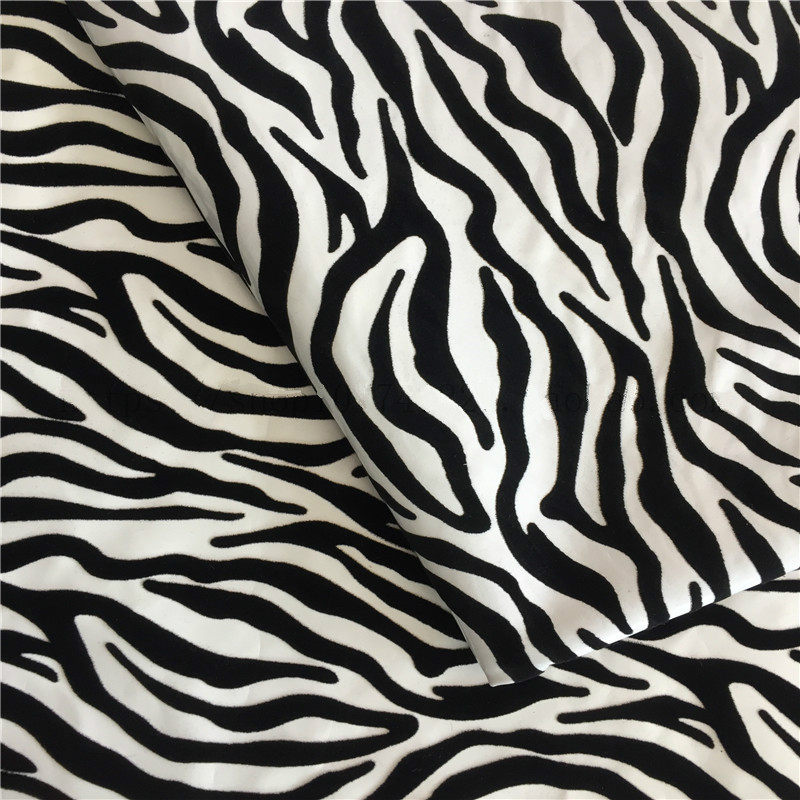镜面皮革短毛植绒包装抱枕沙发装饰diy面料斑马纹图案 优质皮料