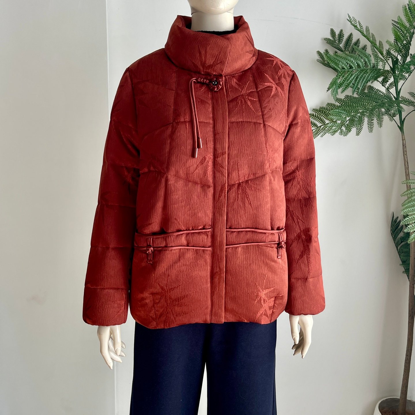中老年新中式立领保暖羽绒服妈妈