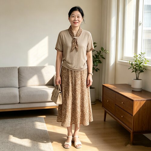 中年妈妈装夏季时尚减龄套装裙子
