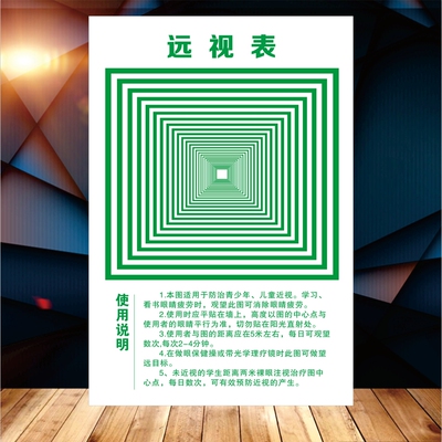 视力训练图散光矫正近视远视表眼肌训练运动增视图眼保健操墙贴