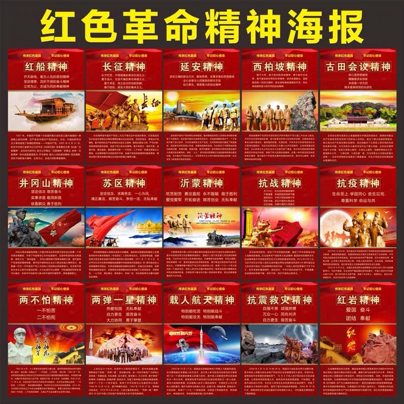 弘扬红色革命精神中国爱国遵义会议墙贴爱国主义宣传革命宣传海报